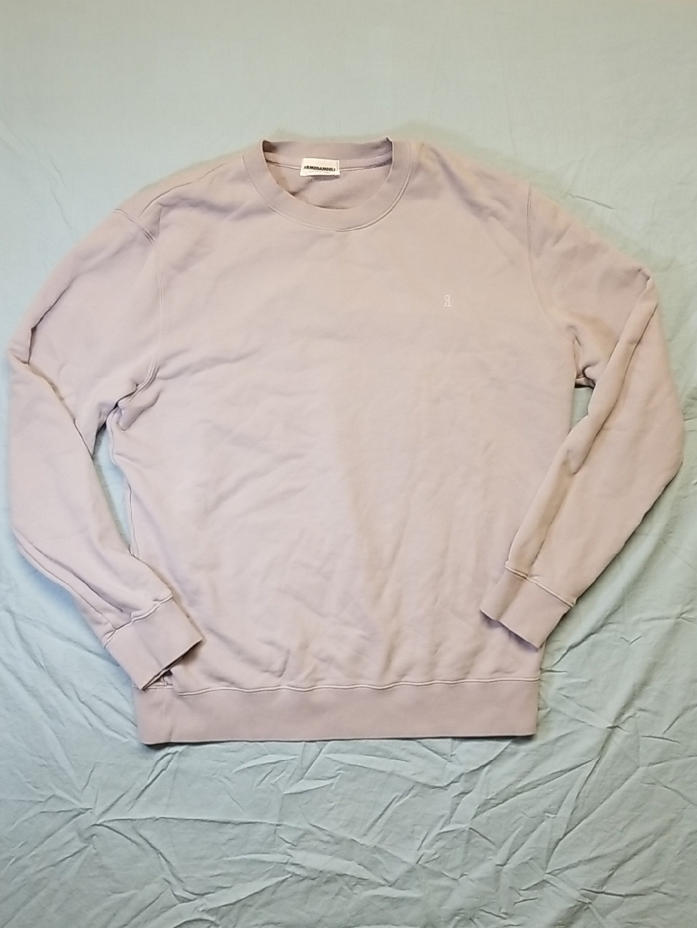 Armedangels Embroidered Logo Lavender Pullover Crewneck Sweatshirt Sweater